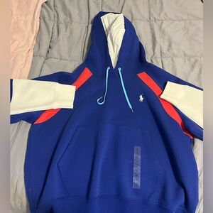 Ralph Lauren Blue, Cream, and Red Women’s hoodie